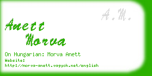 anett morva business card